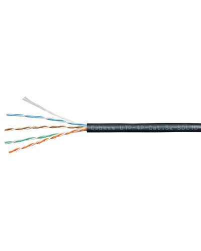 UTP-4P-Cat.5e-SOLID-OUT-PE-UV-100 (11246c-5). Кабель «витая пара» (LAN) для структурированных систем связи. CABEUS в Казани