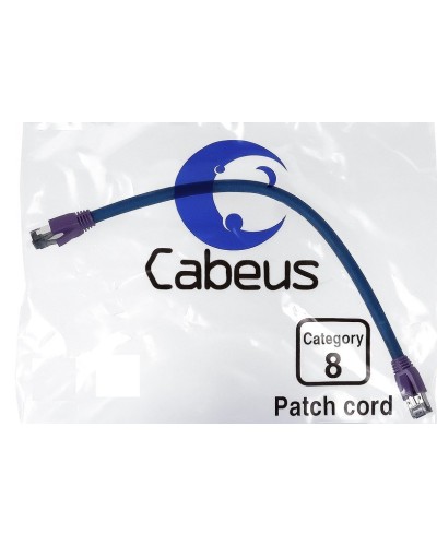 PC-SSTP-RJ45-Cat.8-0.5m-LSZH (9700c), серый. Патч-корд медный. CABEUS в Казани