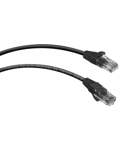PC-UTP-RJ45-Cat.5e-0.3m-BK (7658c), чёрный. Патч-корд медный. CABEUS в Казани