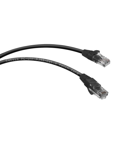 PC-UTP-RJ45-Cat.6-3m-BK (8666c), чёрный. Патч-корд медный. CABEUS в Казани