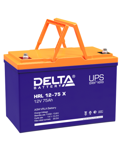 Delta HRL 12-75 X. Аккумулятор герметичный свинцово-кислотный. Delta в Казани
