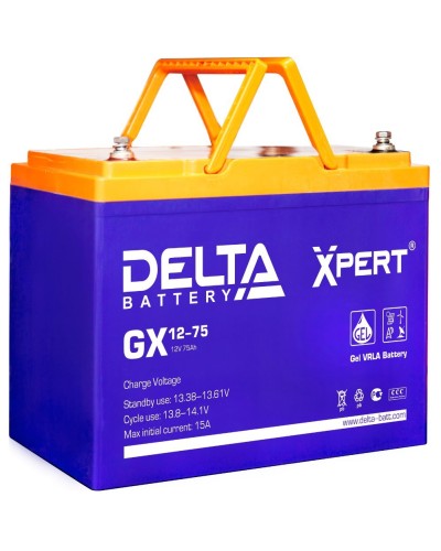 Delta GX 12-75. Аккумулятор герметичный свинцово-кислотный. Delta в Казани