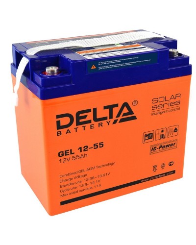 Delta GEL 12-55. Аккумулятор герметичный свинцово-кислотный. Delta в Казани