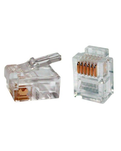 PLUG-6P6C-P-C2-100 (100 шт). Разъем RJ-12. Hyperline в Казани