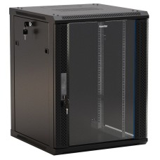 TWB-FC-1566-GP-RAL9004. Шкаф телекоммуникационный 19 настенный 15U. Hyperline