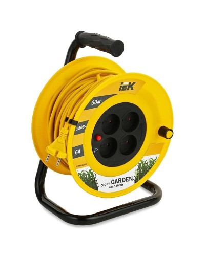 УК30 4 места, 30м (WKP23-06-04-30). Удлинитель на катушке Garden. IEK в Казани
