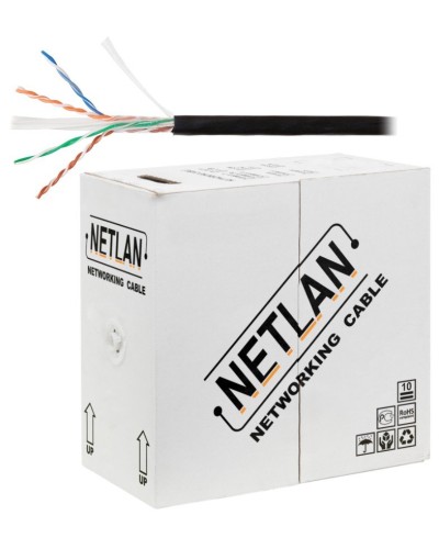 U/UTP 4pair, Cat6, Solid, Out, PE (EC-UU004-6-PE-BK). Кабель «витая пара» (LAN) для структурированных систем связи. NETLAN в Казани