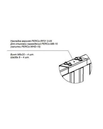 PERCo-RF01 0-05. Накладка верхняя. PERCo в Казани