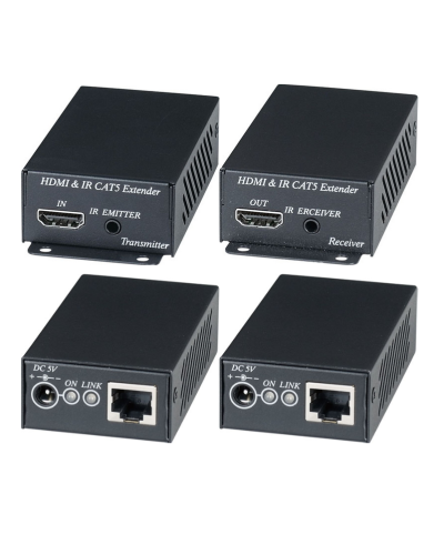 HE02EI. Комплект для передачи HDMI-сигнала с ИК-повторителем. SC&T в Казани