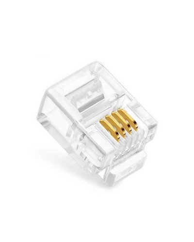 Коннекторы 6P4C (RJ-11) (100шт) (10-0227). Телефонный разъем 6P4C (RJ-11). SUPRLAN в Казани