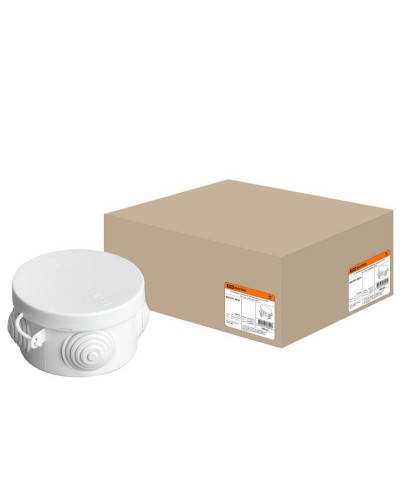 Коробка ОП D65х40мм, крышка, IP54, 4вх. (SQ1401-0501). Распаячная коробка. TDM ЕLECTRIC в Казани