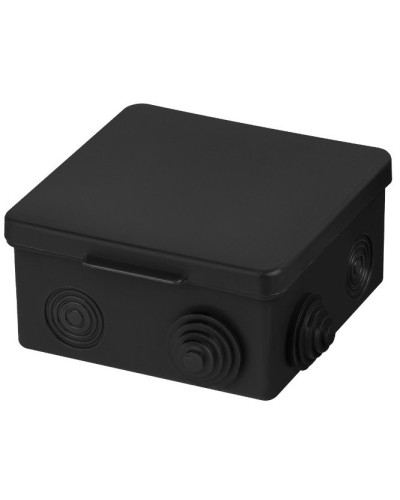 Распаячная коробка ОП 100х100х55мм, крышка, IP54, 8вх., черная TDM (SQ1401-0913). Распаячная коробка ОП. TDM ЕLECTRIC в Казани