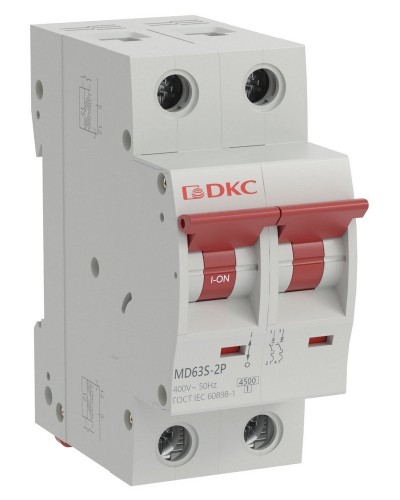 YON max MD63S 2P 63А 4,5кА C (MD63S-2PC63). Автоматический выключатель. ДКС в Казани