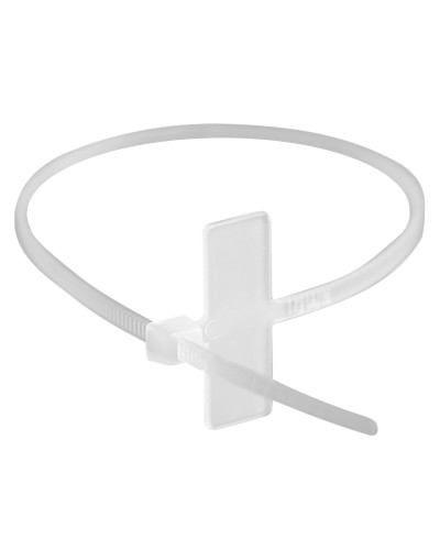 Хомут 2,5x100 белый (100шт) (252100SR-M): Хомут маркировочный, горизонтальная табличка под замком 24,5x7,8 в Казани