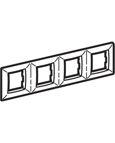 Рамка на 2+2+2+2 модуля (четырехместная), белая (75014W): Рамка четырехместная, Brava в Казани