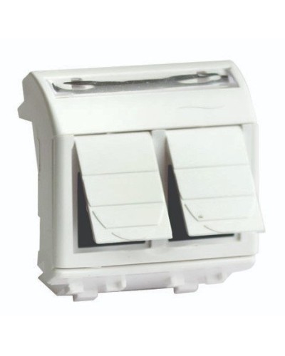 Розетка RJ-45 Brava 2 модуля слоновая кость (75656S): Розетка компьютерная с двумя разъёмами в Казани