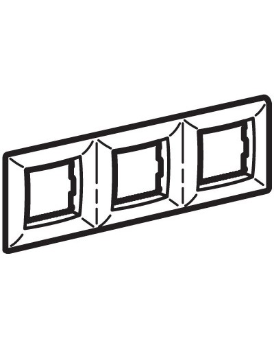 Рамка на 2+2+2 модуля (трехместная), белая (75013W): Рамка трехместная, Brava в Казани