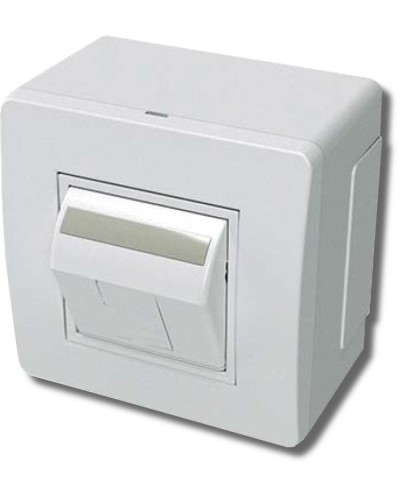 Коробка в сборе с 1 розеткой RJ45, кат.5е, белая (10665): Коробка в сборе в Казани