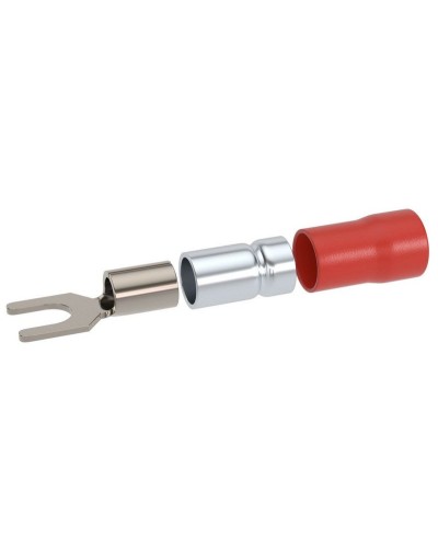 Наконечник вилочный НВИ 0,25-1,5 М3,5 (D3,7мм) (100 шт) (2A135P-DS-PVC). Наконечник вилочный с изолированным фланцем ПВХ, двойная гильза. ДКС в Казани