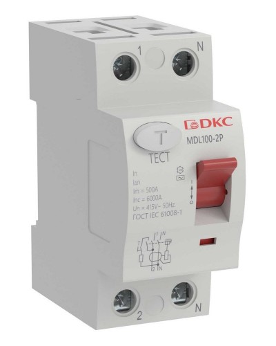 YON MAX MDL100 ВДТ, 2P, 30mA, 40A, АС (MDL100-2P2-40-AC). Автоматический выключатель дифференциальный (УЗО). ДКС в Казани