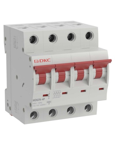YON max MD63N 4P 10А 6кА C (MD63N-4PC10). Автоматический выключатель. ДКС в Казани
