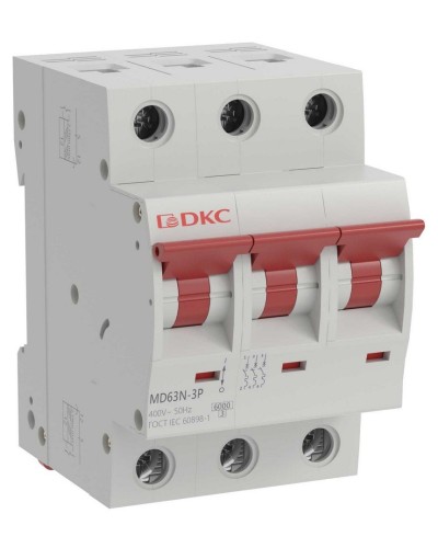 YON max MD63N 3P 63А 6кА C (MD63N-3PC63). Автоматический выключатель. ДКС в Казани