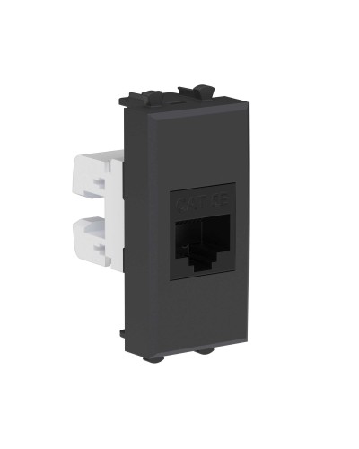 Розетка RJ-45, кат.5E, Avanti, 1 модуль, черный матовый (4412661): Розетка компьютерная модульная в Казани