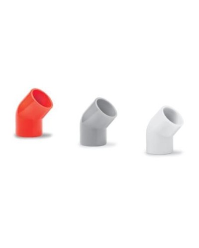Ecoplast поворот 45гр., для аспирационной системы D25, АБС, серый (10 шт) (49225-10GR). Поворот для аспирационной системы. Экопласт в Казани