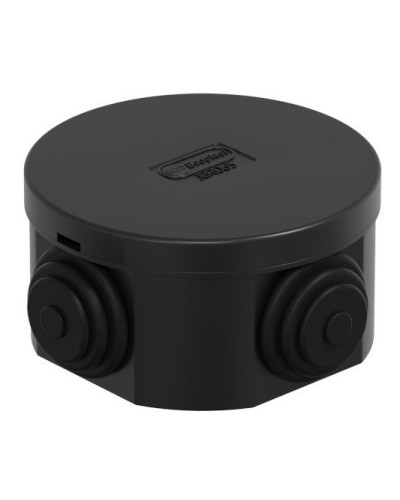 Коробка JBR065 D=65х35, 4 вых., IP44, черная (44004BL-1). Коробка монтажная. Экопласт в Казани