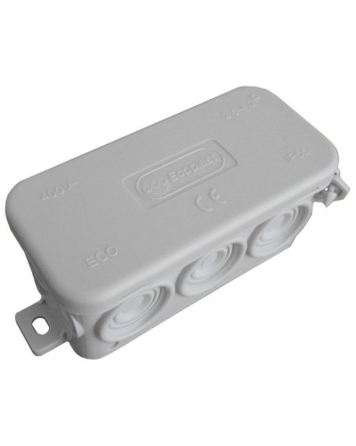 Коробка JBL090 90х42х40, 10вых., 4P (0,15…2,5мм²) серая (43154HF-GR). Коробка монтажная, огнестойкая, без галогена. Экопласт в Казани