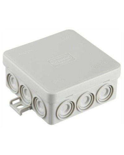 Коробка JBL085 85х85х38, 12 вых., 6P (0,15-4мм²) серая (43655HF-GR). Коробка монтажная, огнестойкая, без галогена. Экопласт в Казани