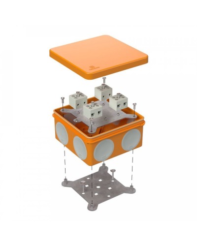 Коробка огнестойкая 100х100х50 (60-0300-FR2.5-8). Коробка огнестойкая для открытой установки. Промрукав в Казани
