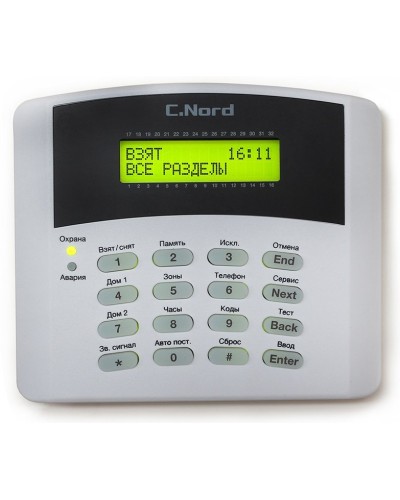 K16-LCD. Проводная клавиатура для контрольных панелей серии Норд, Hunter, Captain. Си-Норд в Казани